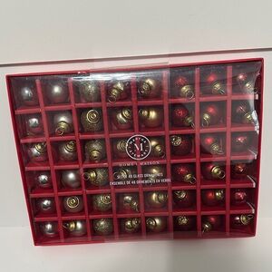 Martha Stewart Mini Set of 48 Glass Ornaments Christmas Ornaments
